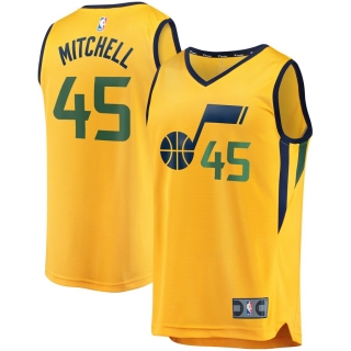 Men's Utah Jazz Donovan Mitchell Fanatics Branded Gold Fast Break Replica Player Jersey - Statement Edition