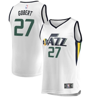 Men's Utah Jazz Rudy Gobert Fanatics Branded White Fast Break Jersey - Association Edition