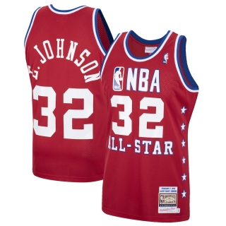 Men's Magic Johnson Mitchell & Ness Red Western Conference 1988 All-Star Hardwood Classics Authentic Jersey