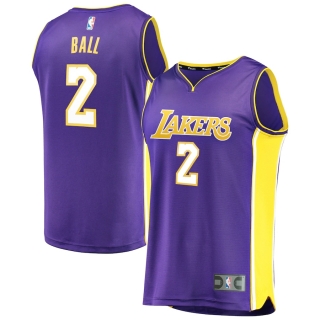 Men's Los Angeles Lakers Lonzo Ball Fanatics Branded Purple Fast Break Replica Jersey - Statement Edition