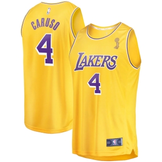 Men's Los Angeles Lakers Alex Caruso 2020 NBA Finals Champions Fast Break Replica Jersey - Icon Edition