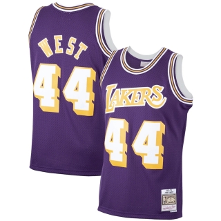 Men's Los Angeles Lakers Jerry West Mitchell & Ness Purple 1971-72 Hardwood Classics Swingman Player Jersey