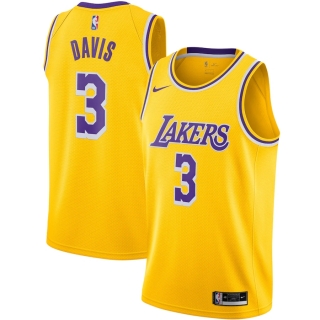 Men's Los Angeles Lakers Anthony Davis Nike Gold 2020-21 Swingman Jersey – Icon Edition