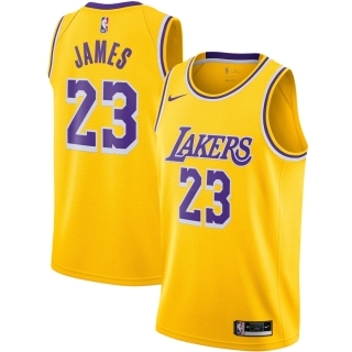 Men's Los Angeles Lakers LeBron James Nike Gold 2020-21 Swingman Jersey - Icon Edition