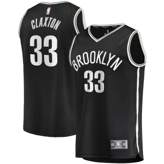 Men's Brooklyn Nets Nicolas Claxton Fanatics Branded Black Fast Break Player Jersey - Icon Edition