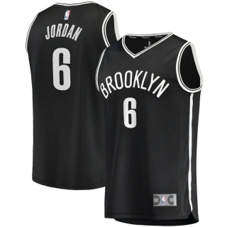 Men's Brooklyn Nets DeAndre Jordan Fanatics Branded Black Fast Break Replica Jersey - Icon Edition