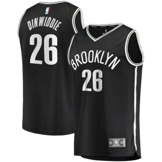 Men's Brooklyn Nets Spencer Dinwiddie Fanatics Branded Black Fast Break Road Player Jersey