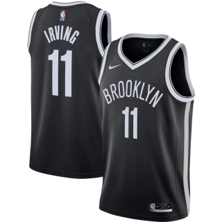 Men's Brooklyn Nets Kyrie Irving Nike Black 2020-21 Swingman Jersey - Icon Edition
