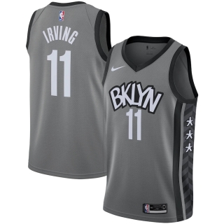 Men's Brooklyn Nets Kyrie Irving Nike Gray 2019-20 Swingman Jersey - Statement Edition
