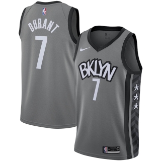 Men's Brooklyn Nets Kevin Durant Nike Gray 2019-20 Swingman Jersey - Statement Edition