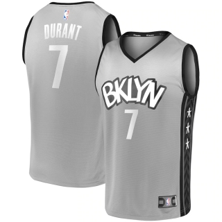 Men's Brooklyn Nets Kevin Durant Fanatics Branded Charcoal 2019 Fast Break Player Movement Jersey - Statement Edition