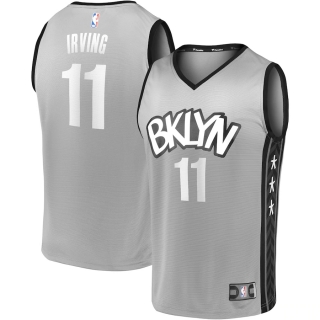 Men's Brooklyn Nets Kyrie Irving Fanatics Branded Charcoal 2019 Fast Break Player Movement Jersey - Statement Edition