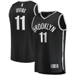 Men's Brooklyn Nets Kyrie Irving Fanatics Branded Black 2019-20 Fast Break Replica Jersey - Icon Edition
