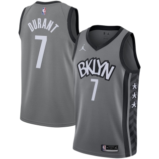 Men's Brooklyn Nets Kevin Durant Jordan Brand Gray 2020-21 Swingman Jersey - Statement Edition