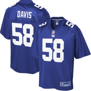 Men's New York Giants Tae Davis NFL Pro Line Royal Player Jersey