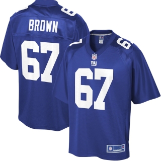 Men's New York Giants Evan Brown NFL Pro Line Royal Player Jersey