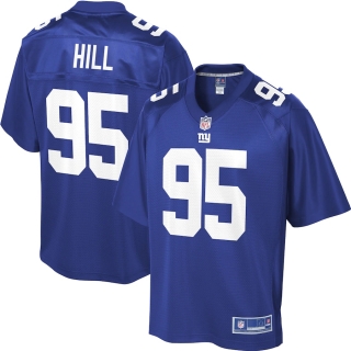 Men's New York Giants BJ Hill NFL Pro Line Royal Player Jersey