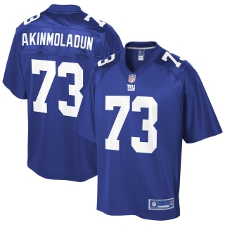 Men's New York Giants Freedom Akinmoladun NFL Pro Line Royal Player Jersey
