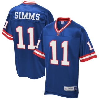 Men's New York Giants Phil Simms NFL Pro Line Royal Retired Player Replica Jersey