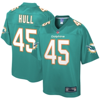 Men's Miami Dolphins Mike Hull NFL Pro Line Aqua Big & Tall Team Player Jersey