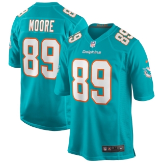Men's Miami Dolphins Nat Moore Nike Aqua Game Retired Player Jersey
