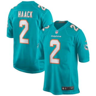 Men's Miami Dolphins Matt Haack Nike Aqua Game Jersey