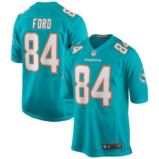 Men's Miami Dolphins Isaiah Ford Nike Aqua Game Jersey