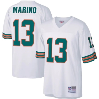 Men's Miami Dolphins Dan Marino Mitchell & Ness White Legacy Replica Jersey