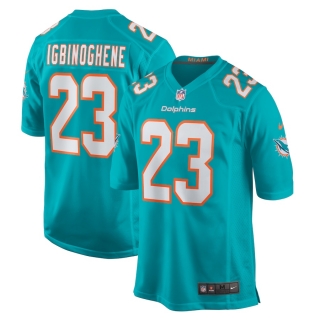 Men's Miami Dolphins Noah Igbinoghene Nike Aqua 2020 NFL Draft First Round Pick Game Jersey