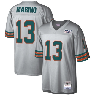 Men's Miami Dolphins Dan Marino Mitchell & Ness Platinum NFL 100 Retired Player Legacy Jersey
