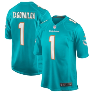 Men's Miami Dolphins Tua Tagovailoa Nike Aqua 2020 NFL Draft First Round Pick Game Jersey