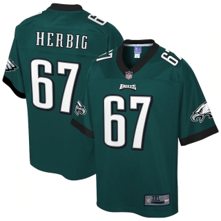 Men's Philadelphia Eagles Nate Herbig NFL Pro Line Midnight Green Big & Tall Team Player Jersey