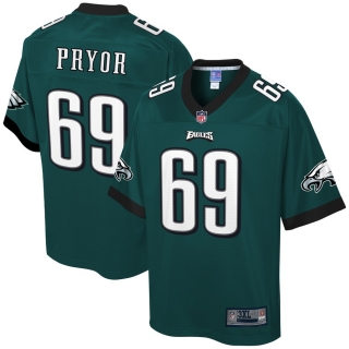 Men's Philadelphia Eagles Matt Pryor NFL Pro Line Midnight Green Big & Tall Player Jersey