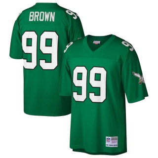 Men's Philadelphia Eagles Jerome Brown Mitchell & Ness Midnight Green Retired Player Legacy Replica Jersey