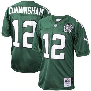 Men's Philadelphia Eagles Randall Cunningham Mitchell & Ness Kelly Green 1992 Authentic Throwback Retired Player Jersey