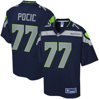 Men's Seattle Seahawks Ethan Pocic NFL Pro Line College Navy Team Color Player Jersey