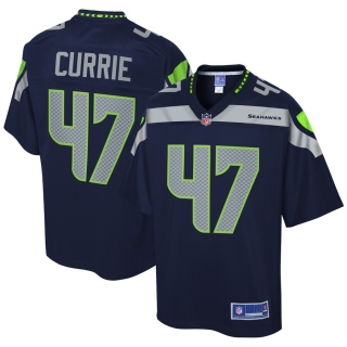 Men's Seattle Seahawks Justin Currie NFL Pro Line College Navy Team Player Jersey