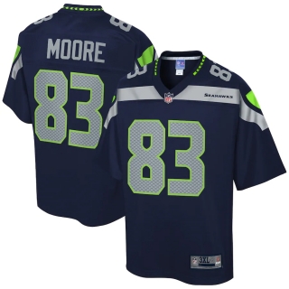 Men's Seattle Seahawks David Moore NFL Pro Line College Navy Big & Tall Player Jersey