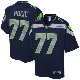 Men's Seattle Seahawks Ethan Pocic NFL Pro Line College Navy Big & Tall Player Jersey