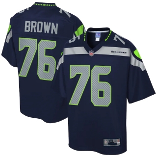 Men's Seattle Seahawks Duane Brown NFL Pro Line College Navy Big & Tall Player Jersey