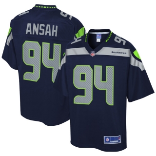 Men's Seattle Seahawks Ziggy Ansah NFL Pro Line College Navy Player Jersey
