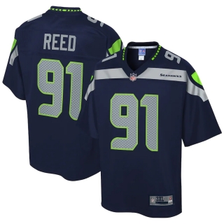 Men's Seattle Seahawks Jarran Reed NFL Pro Line College Navy Big & Tall Team Color Player Jersey