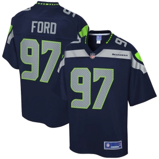 Men's Seattle Seahawks Poona Ford NFL Pro Line College Navy Player Jersey