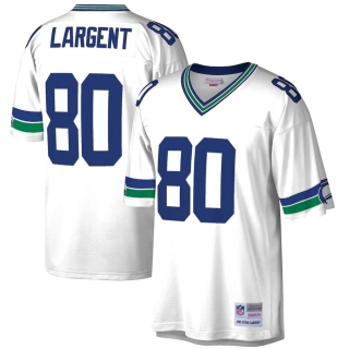 Men's Seattle Seahawks Steve Largent Mitchell & Ness White Retired Player Legacy Replica Jersey