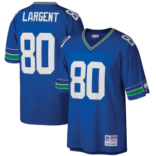 Men's Seattle Seahawks Steve Largent Mitchell & Ness Blue Retired Player Legacy Replica Jersey