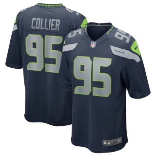 Men's Seattle Seahawks LJ Collier Nike College Navy Game Player Jersey