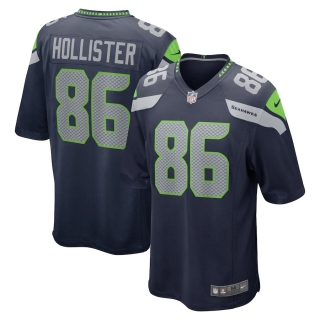 Men's Seattle Seahawks Jacob Hollister Nike College Navy Game Jersey