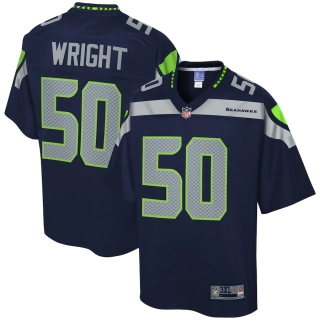 Men's Seattle Seahawks KJ Wright NFL Pro Line College Navy Big & Tall Player Jersey