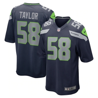 Men's Seattle Seahawks Darrell Taylor Nike College Navy Game Jersey