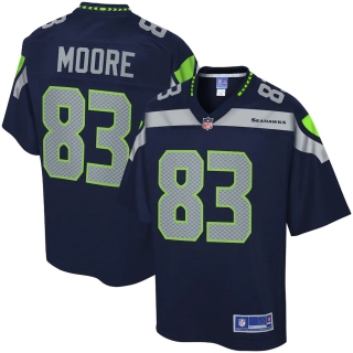 Men's Seattle Seahawks David Moore NFL Pro Line College Navy Team Color Player Jersey